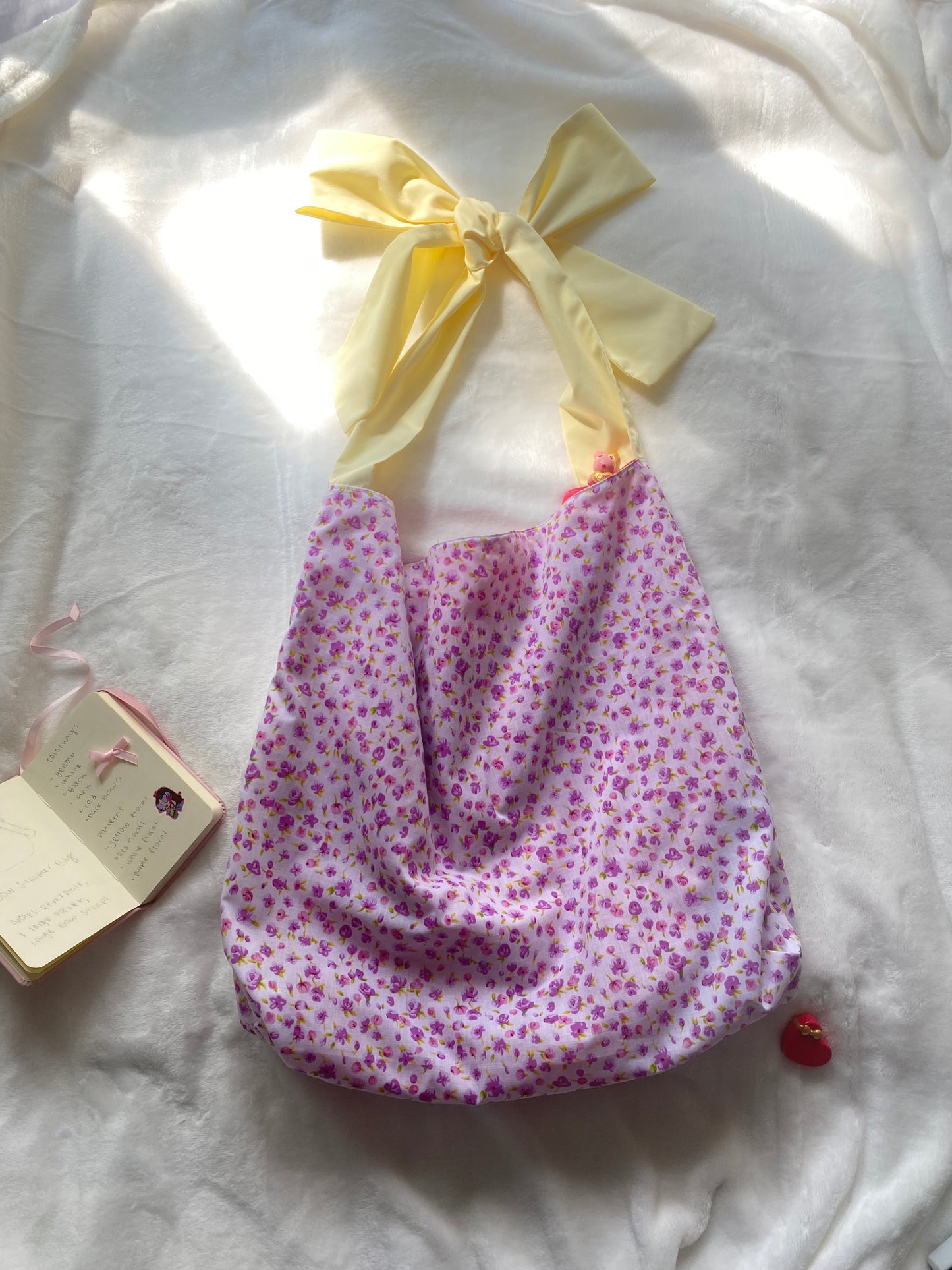 ‘Floral Beach’ Summer Bow Bag