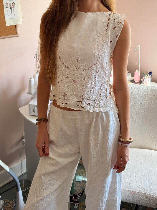 Flora Embroidered Top