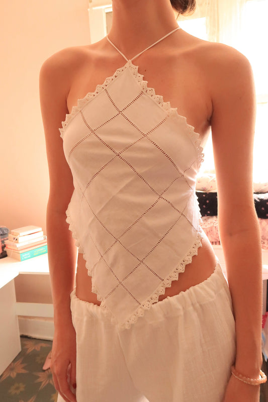 Handkerchief Hem Halter Top