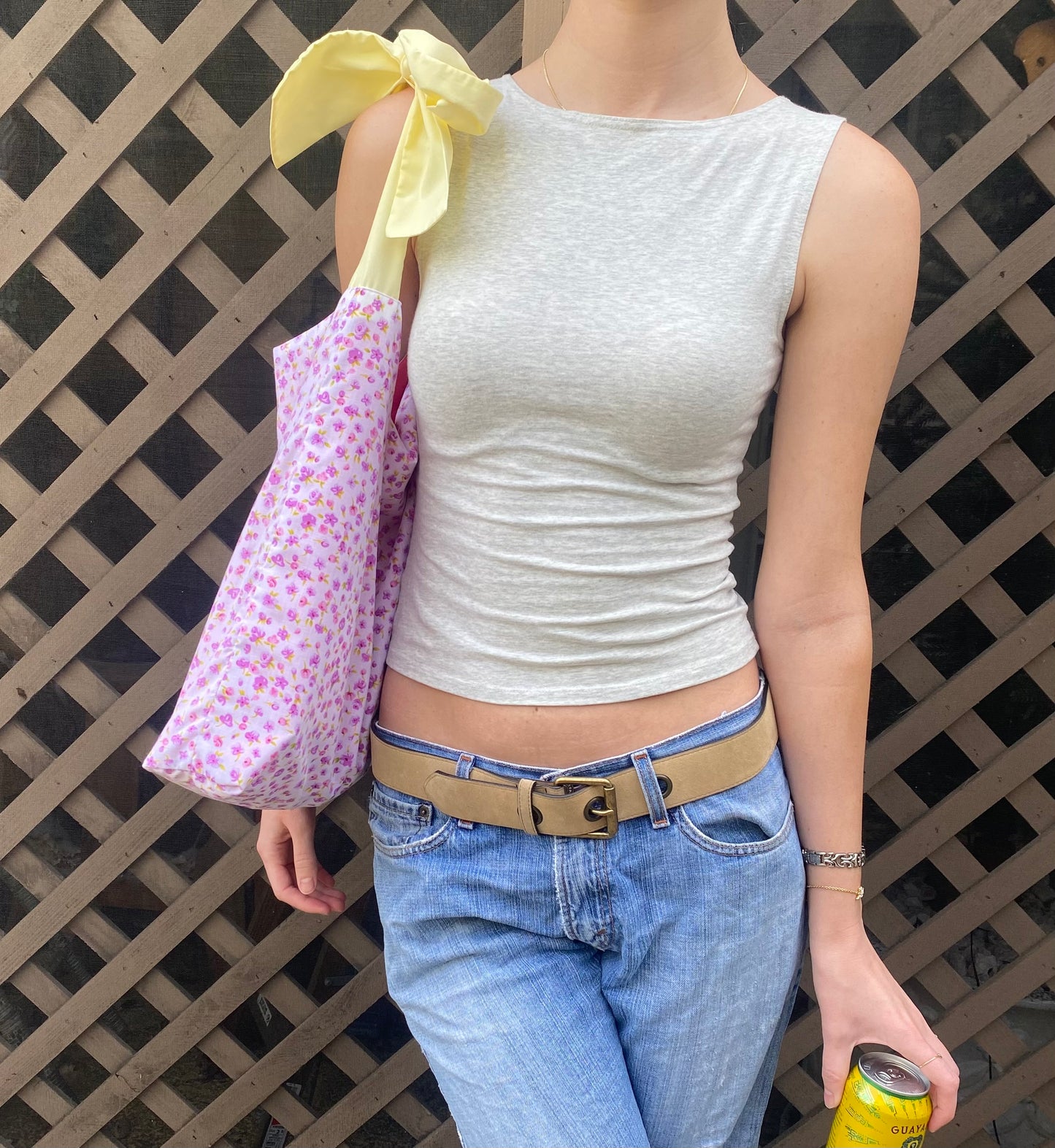 ‘Floral Beach’ Summer Bow Bag